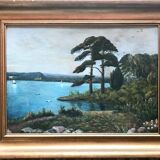 Painting of a view of the Breton coast