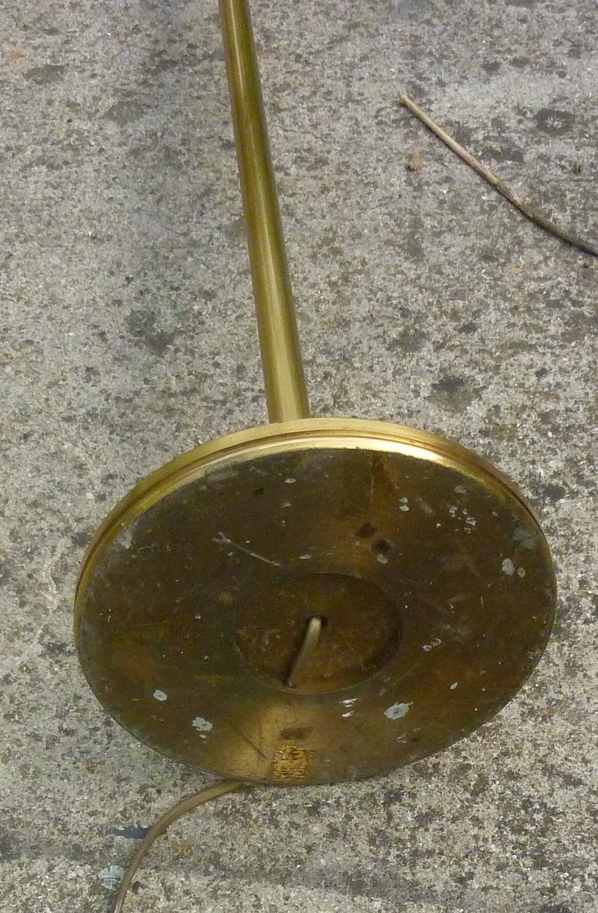 lampadaire liseuse bronze dore italie