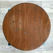 Vintage metal and wood industrial stool