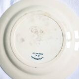 Assiettes plates anciennes terre de fer Salins Édouard Charbonnier