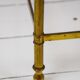 Brass and skaï side tables, 1950s