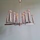 Space Age chandelier in chromed metal, 18 light points, 1970