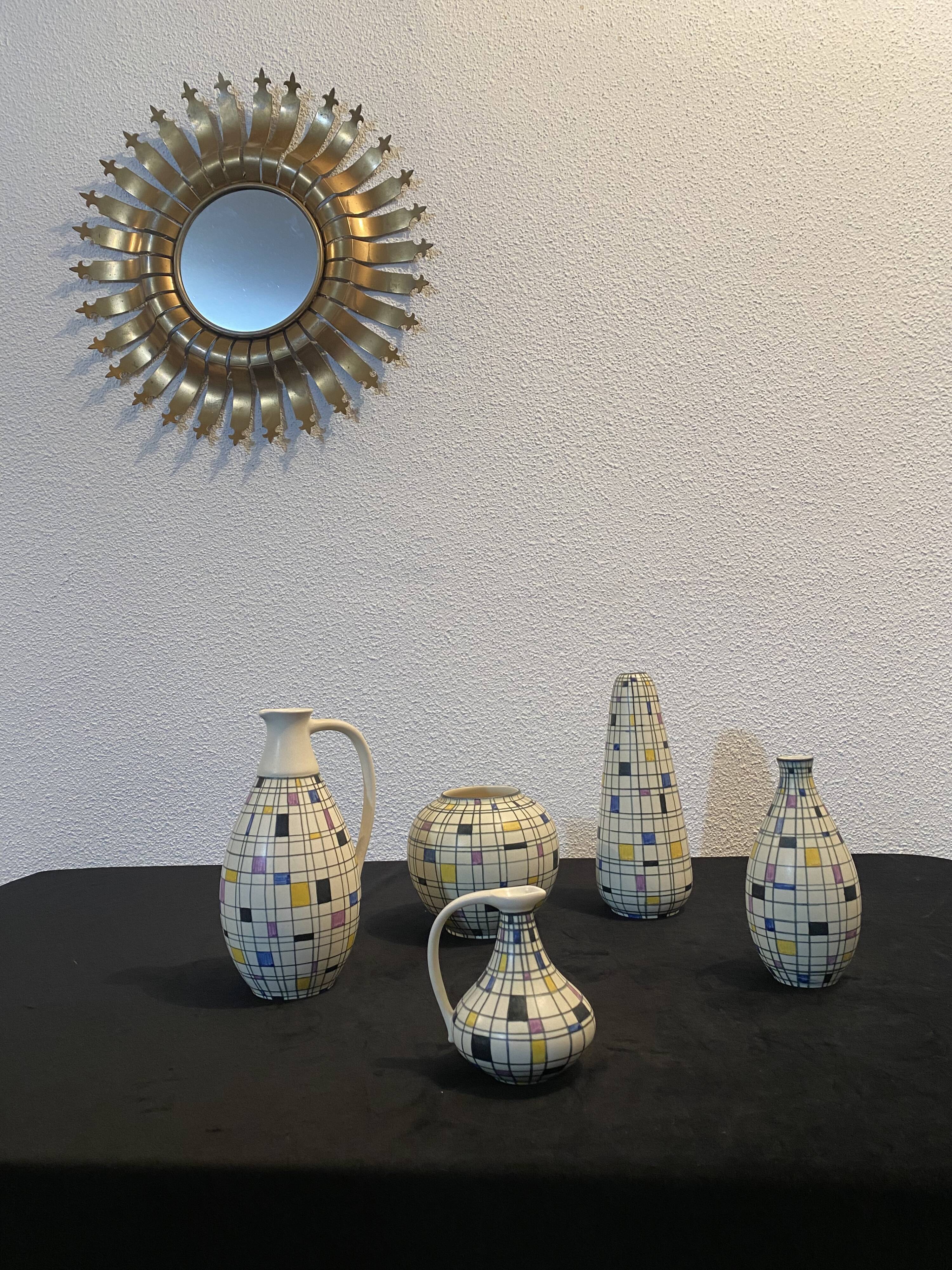 Lot of vases Villeroy and Boch ceramic vintage