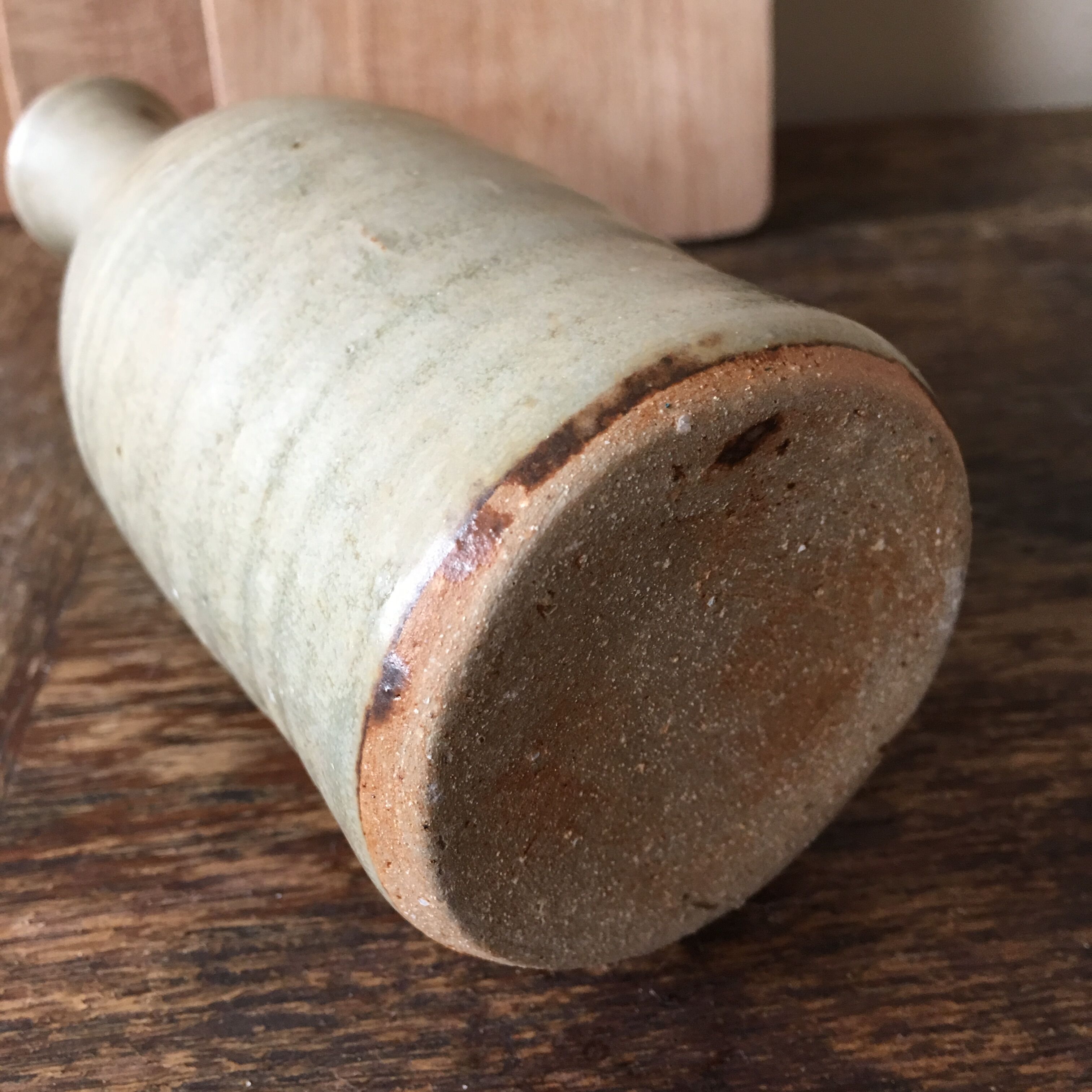 Small old stoneware bottle