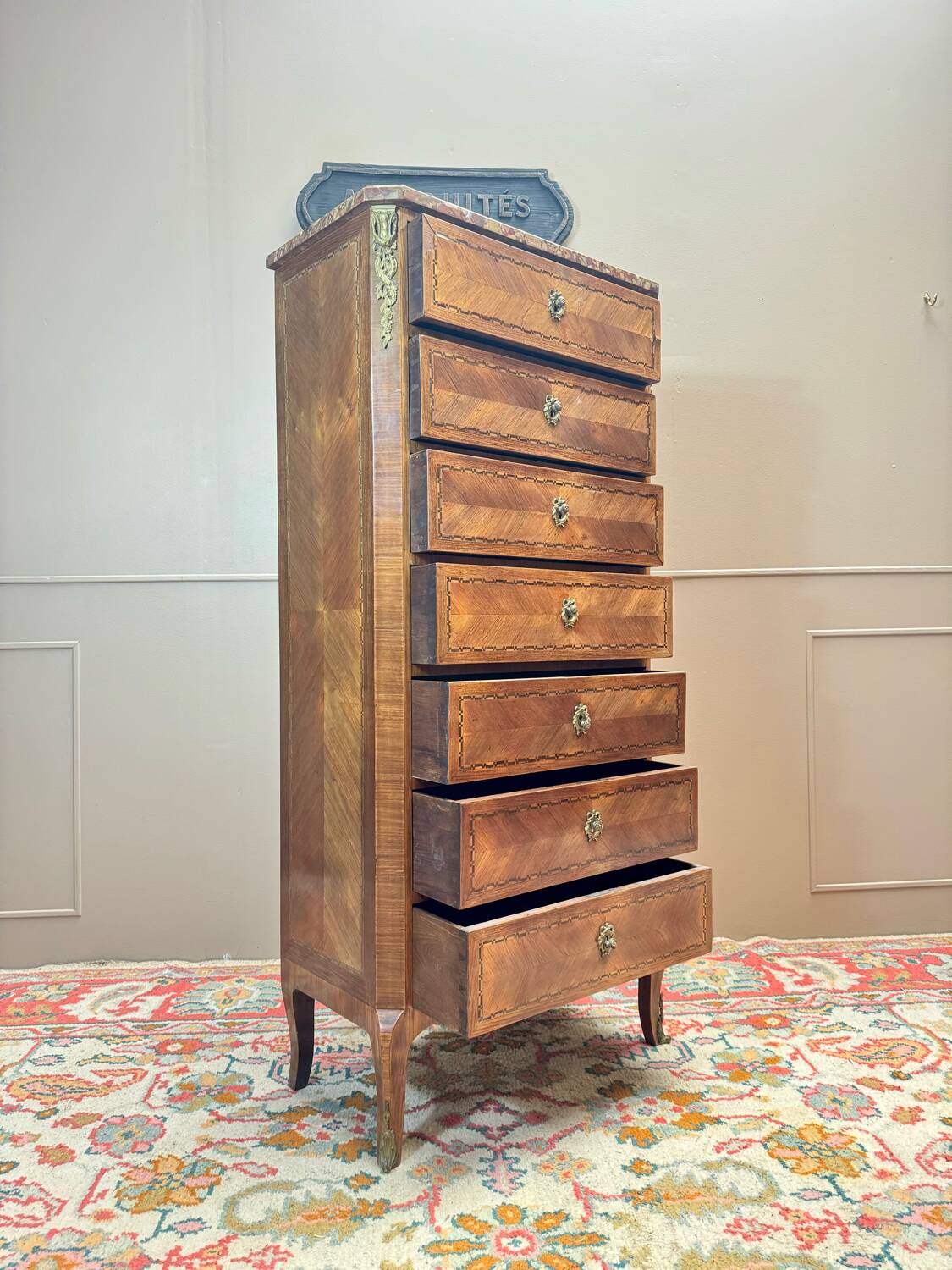 19th Century Transition Style Marquetry Weekly Planner