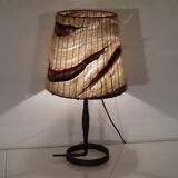 Brutalist hammered iron lamp from the 1950s.