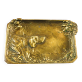 Art Nouveau business card holder, brass, Poland, 1930s