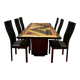 Maurice Villency GC Colombo Italia black lacquer high-gloss dining set