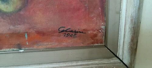 Oil Painting on Canvas 1945 Still Life GIORGIO CASINI (1908-1984)