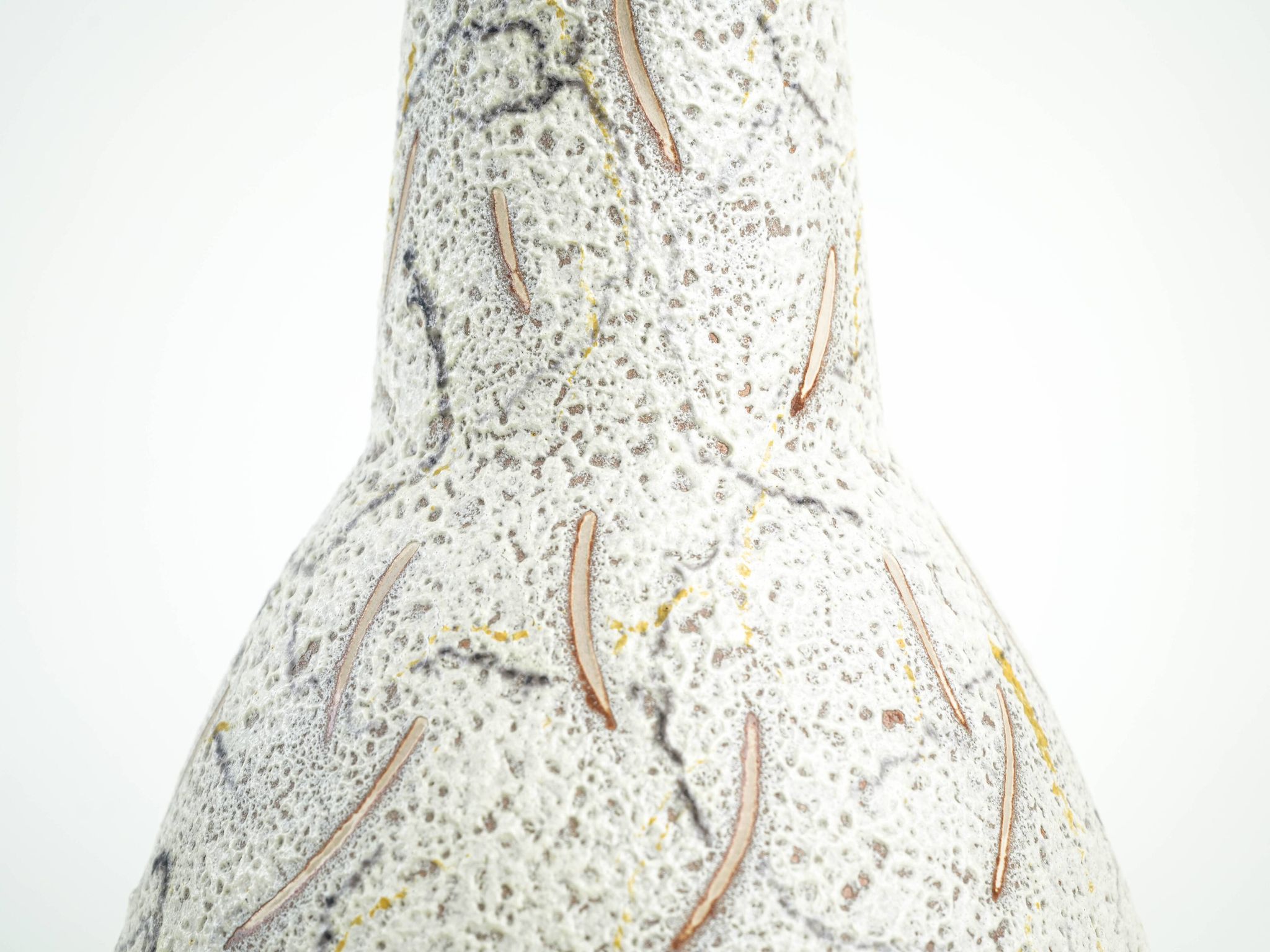 Large ceramic vase with textured glaze, Danish studio pottery, 1970s