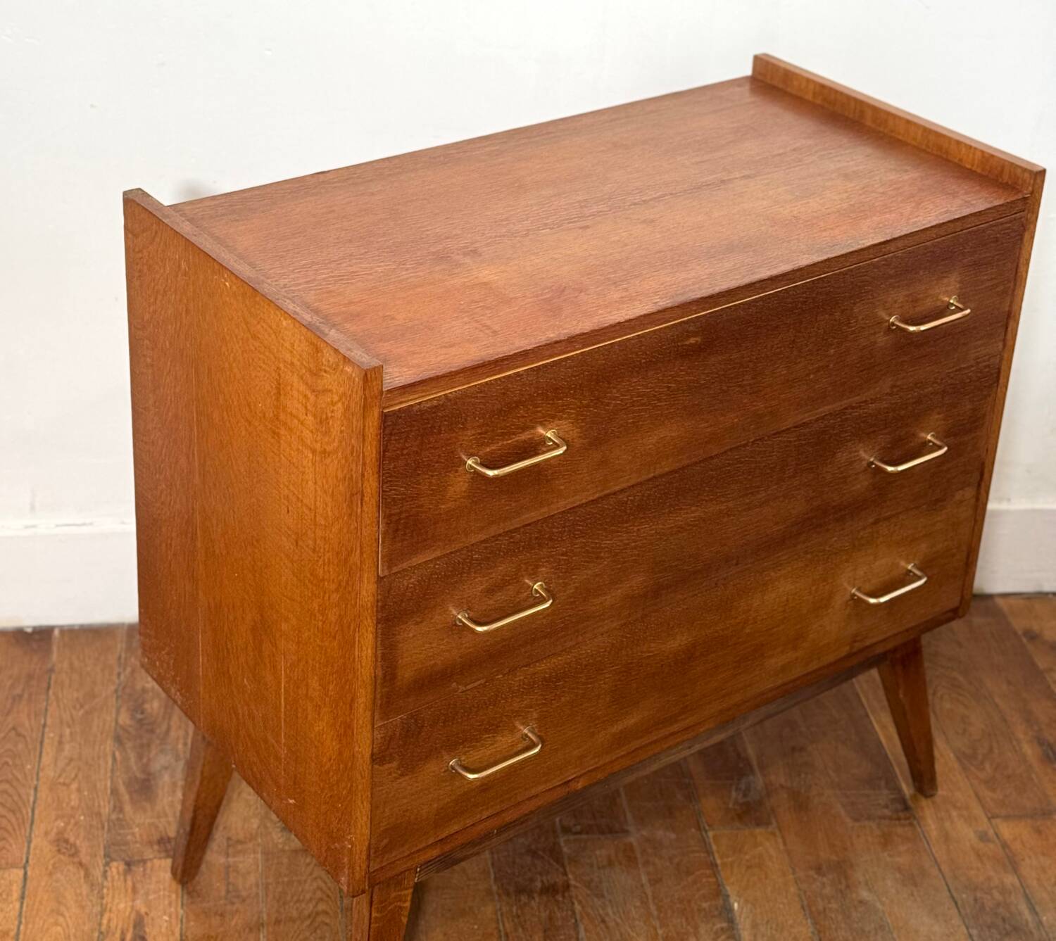 Vintage chest of drawers with compass feet