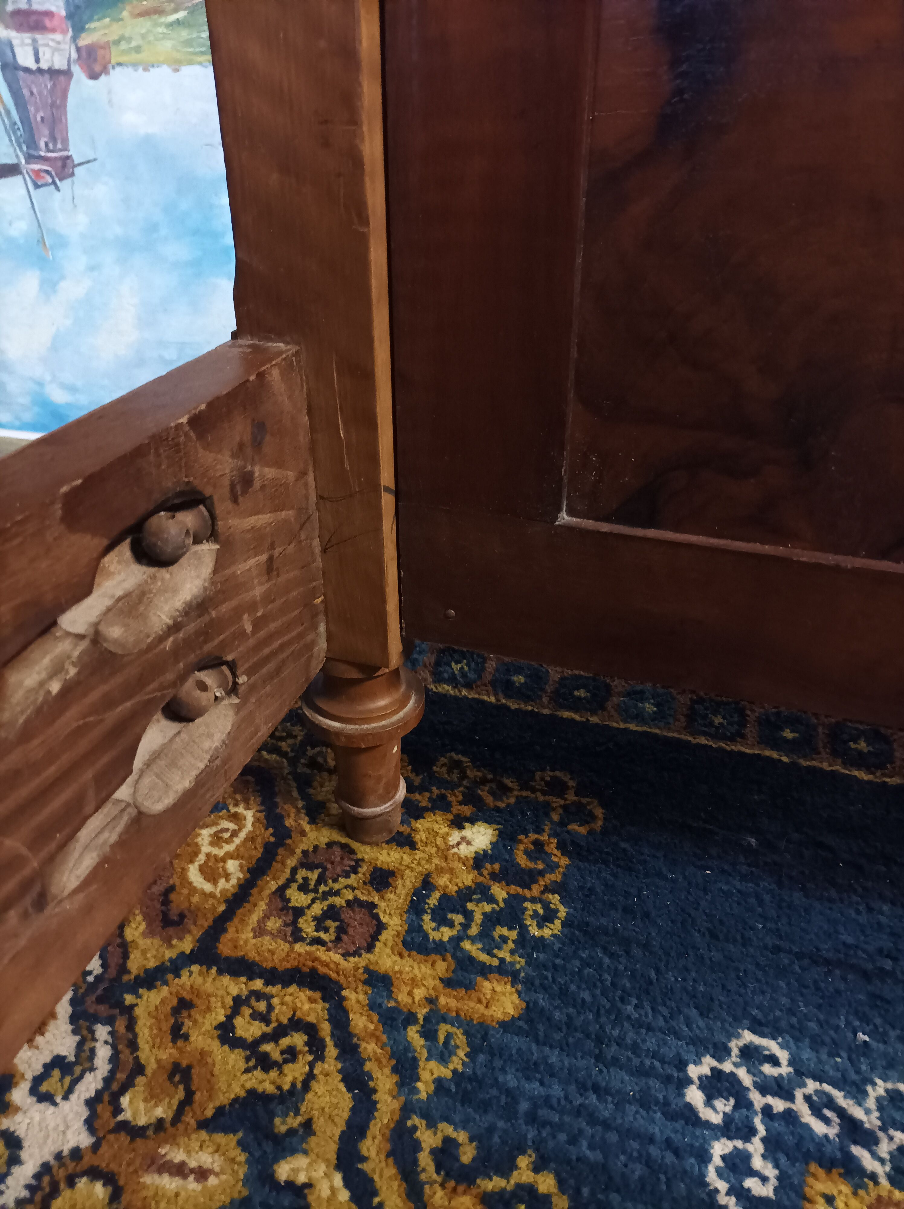 Louis XVI walnut bed