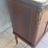 Buffet desserte Louis XVI en placage d'acajou et marqueterie de bois précie