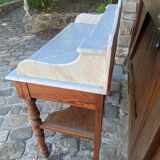 Toilet table in pitchpin and marble