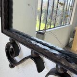 Brutalist wrought iron mirror 1940