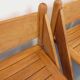 Set of 4 vintage brutalist chairs in solid oak from the 1960s.