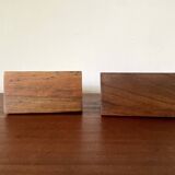 Wooden elephant bookends, handcrafted 1960