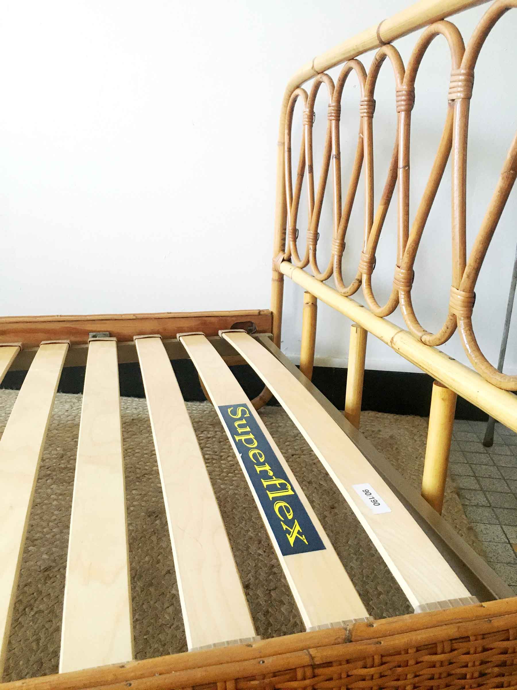 Bench - vintage rattan bed