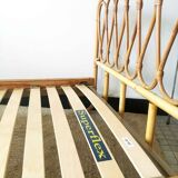 Banquette - lit en rotin vintage