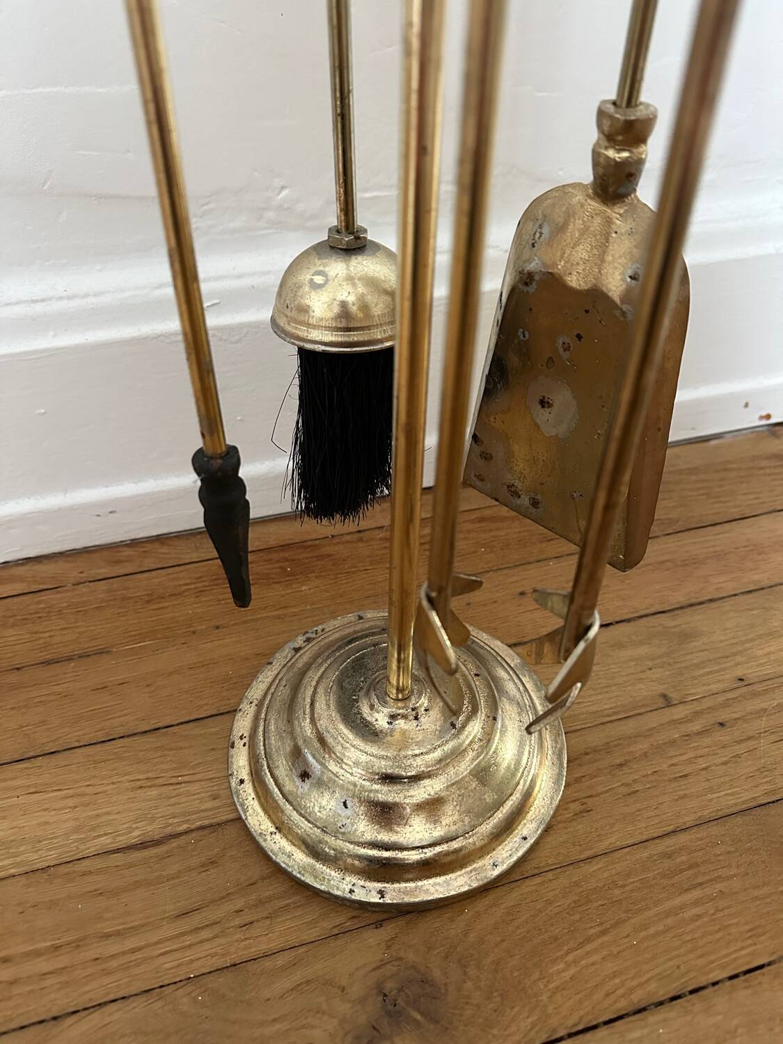 Vintage gold mantelpiece