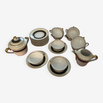 Service à thé 12 tasses porcelaine limoges