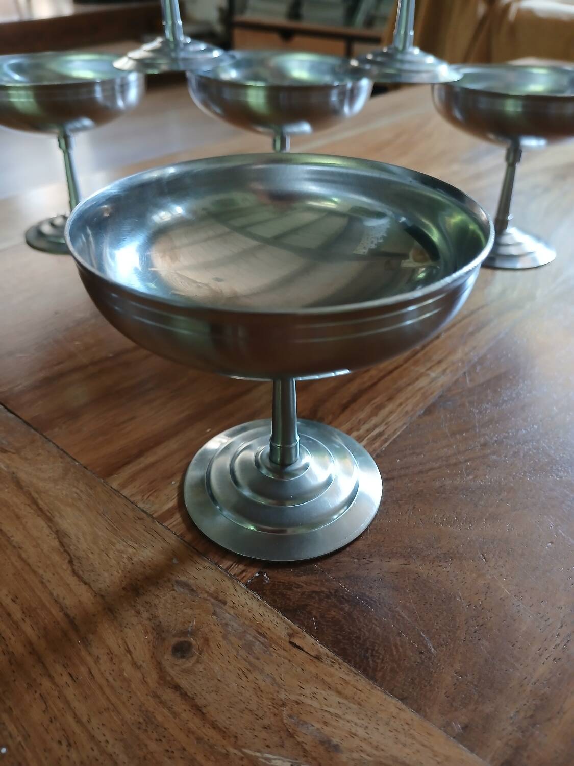 6 stainless steel ice cream cups