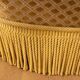 Vintage mustard velvet crab chair with fringes – 1970s