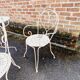 Wrought iron garden furniture chairs and table