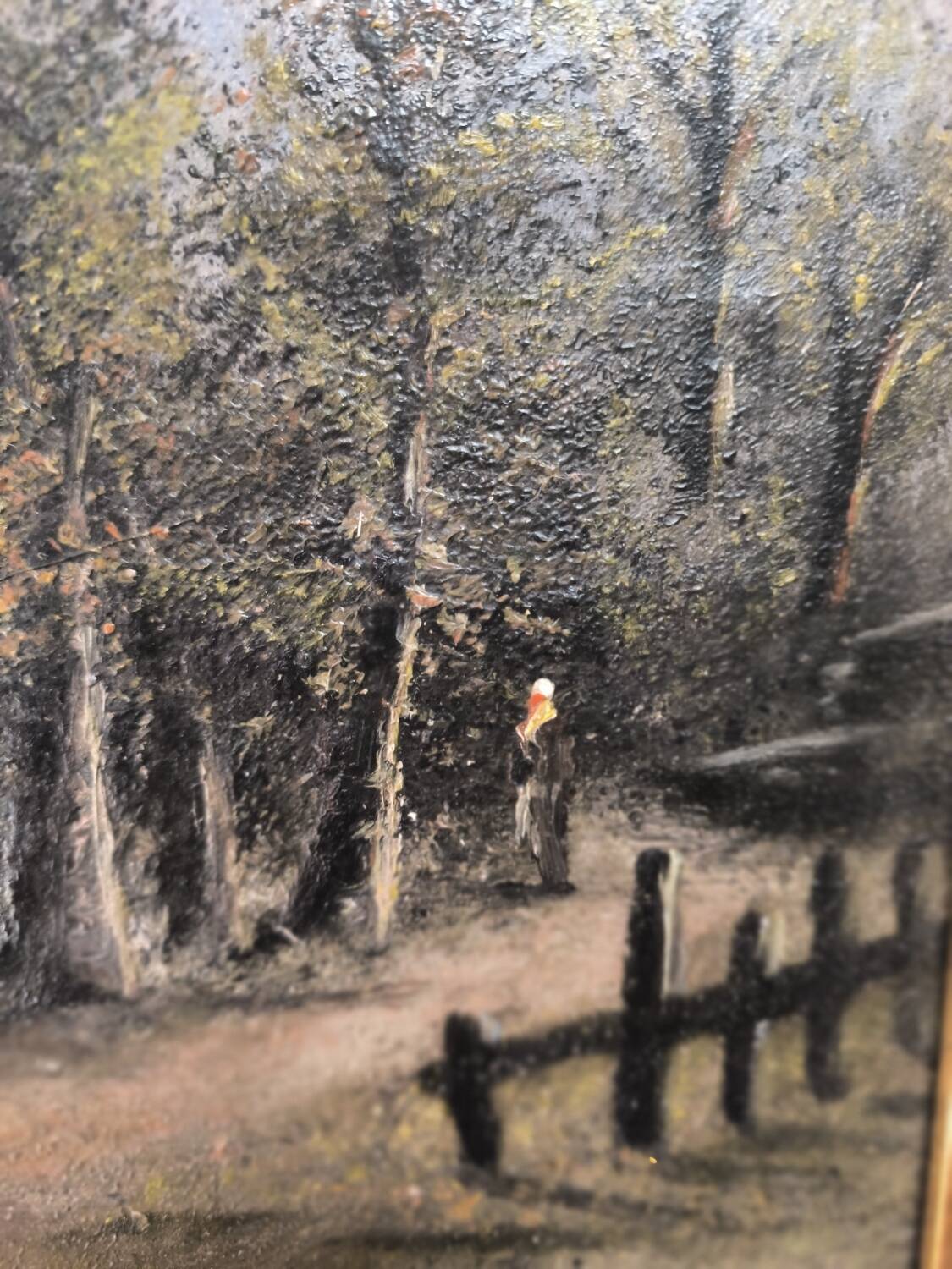 Oil painting on canvas, French school late 19th century.