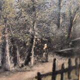 Oil painting on canvas, French school late 19th century.