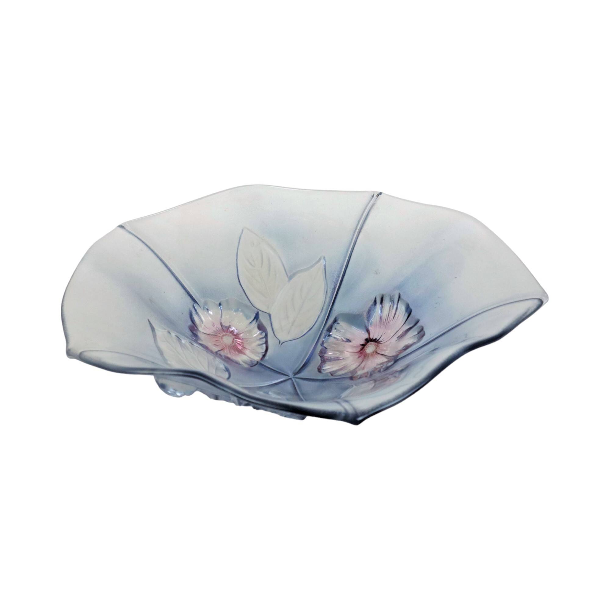 Vintage Fruit Bowl Flowers Walther Mikasa Calypso Crystal 1980s