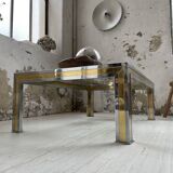 Table basse chrome laiton Romeo Rega