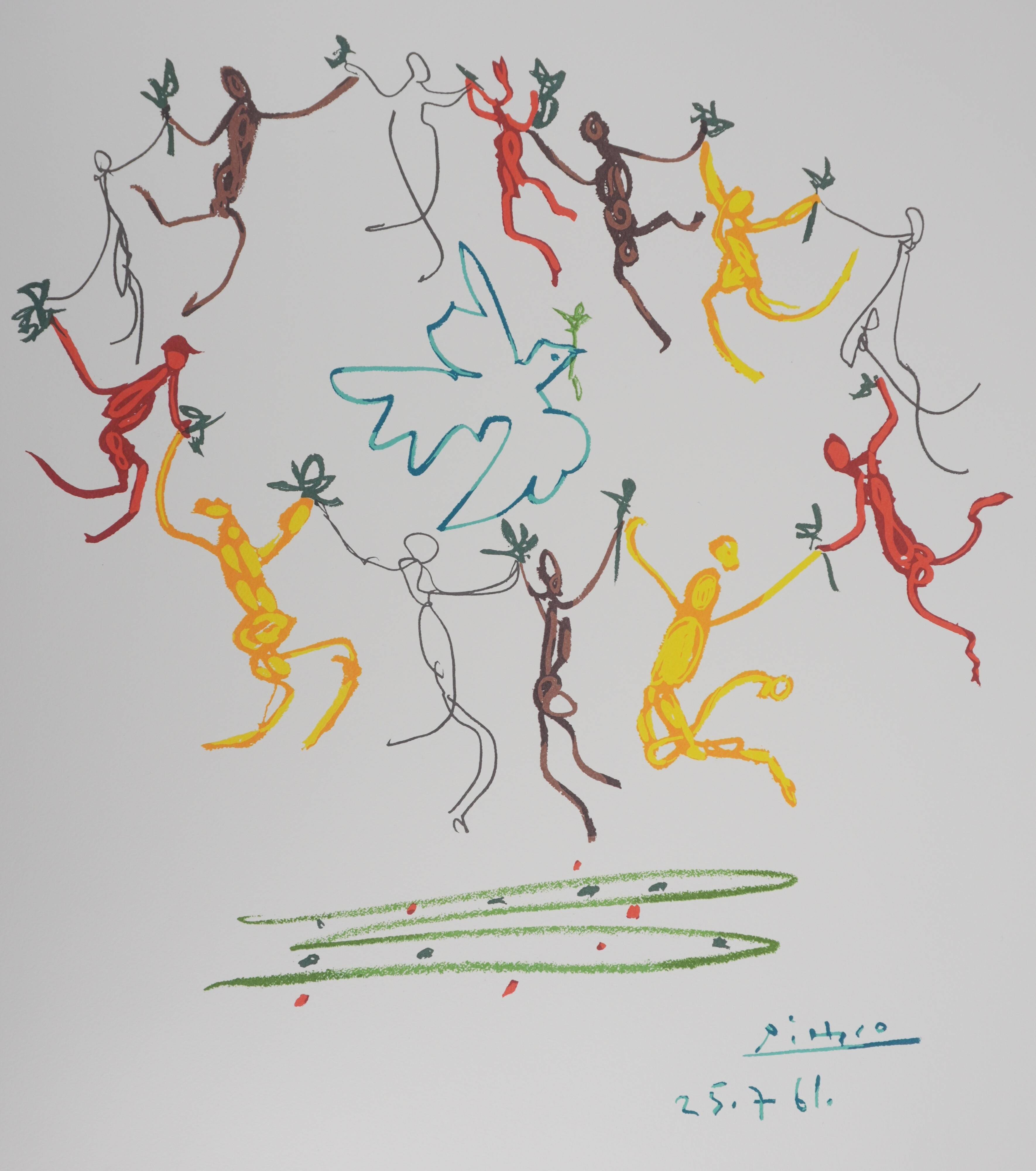 Pablo Picasso: Dance of Peace, Circle of Youth, signed lithograph