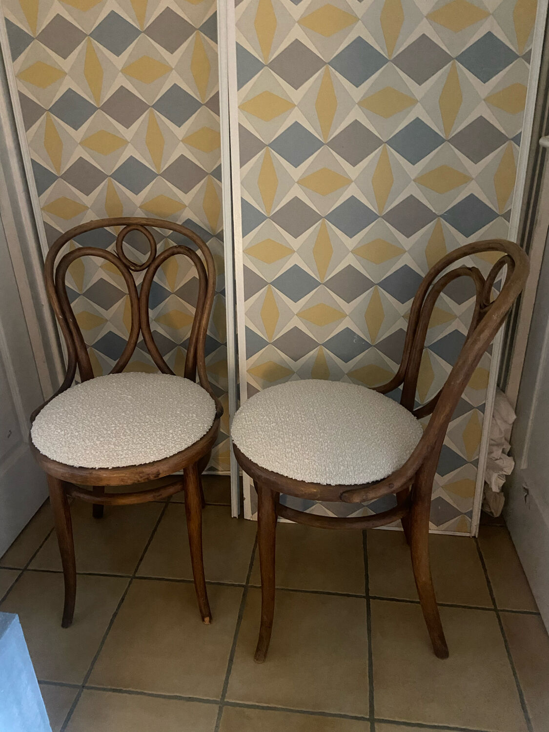 Pair of antique Thonet bistro chairs
