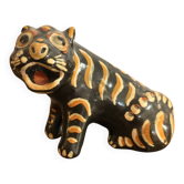 Figurine Animal Sculpture Glazed Terracotta Tiger Alebrije Mexico 2/2