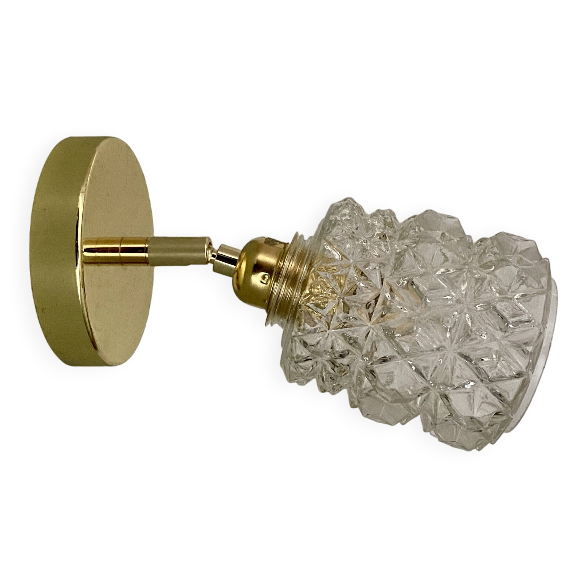 Vintage molded glass globe wall light