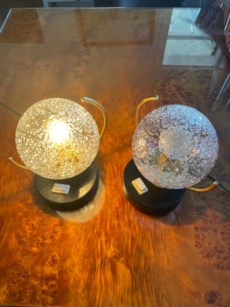 Table lamps globes 70s