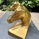 Pair of brass bookends horse Art Deco