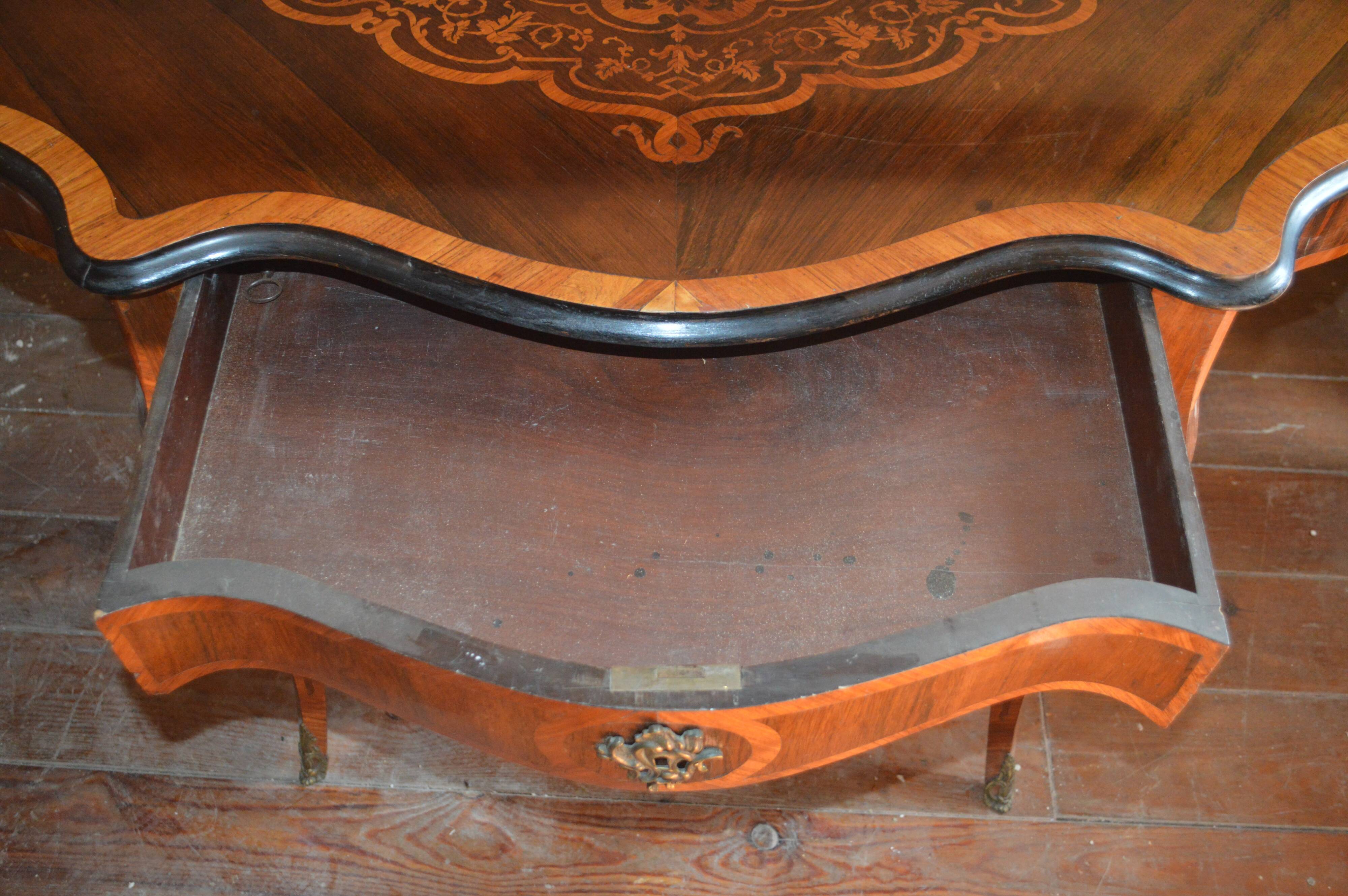 Napoleon lll style marquetry table