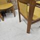 4 chaises en tissu et bois, 1970