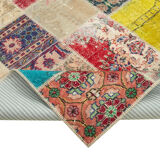 Tapis patchwork turc fait à la main 210 cm x 300 cm