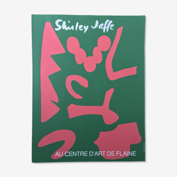 Shirley JAFFE, Centre d'art de Flaine (fond vert), 1981. Affiche originale en sérigraphie