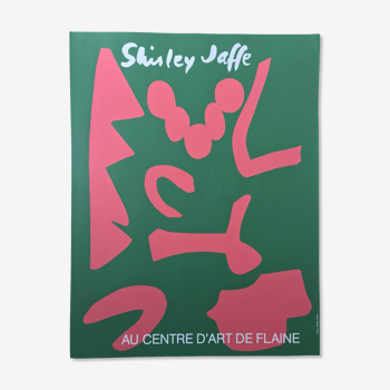 Shirley JAFFE, Flaine Art Center (green background), 1981. Original silkscreen poster