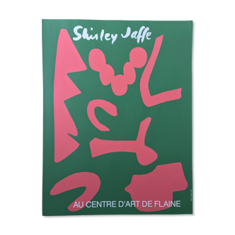 Shirley JAFFE, Centre d'art de Flaine (fond vert), 1981. Affiche originale en sérigraphie