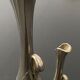 2 silver metal soliflores