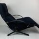Fauteuil lounge italien vintage bleu marine foncé par Osvaldo Borsani pour Tecno, 1950