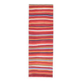 Tapis coureur kilim rouge en laine et coton noué à la main turc des années 1970 62x183