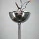 1930s Czech Art Deco Chrome and Frosted Glass Chandelier