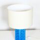 Vintage 1960s table lamp in azure blue pressed glass for Orref.