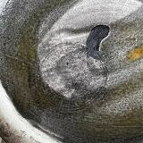 19th-century antique pitcher in polychrome majolica signed Nimy-les-Mons.